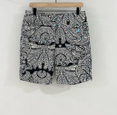 Pantalones cortos de cachemira Madison para mujer negro y verde azulado 10” talla 8 Foto 1 de 4