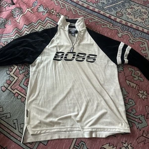 Camisa Boss Velour Cuarto Cremallera Manga Larga Boss Logo Frontal XL - Imagen 1 de 5