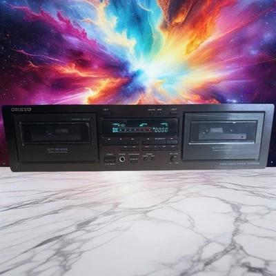 Onkyo TA-RW344 Doble Doble Estéreo Cassette Tape Deck Auto-Reverso *REPARADO* Foto 1 de 4