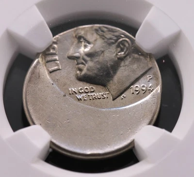 1994-P 10C Roosevelt Dime NGC MS 64 Struck 40% Off Center - Image 1 of 4