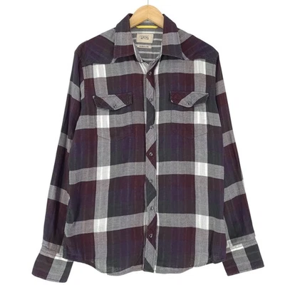 Camel Active Men Shirt Plaid Flannel Cotton Ri3 Size M - Image 1 of 4