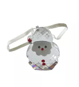 Swarovski Colorized Frosted Santa Christmas Ornament - Picture 1 of 4