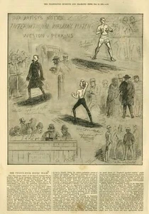 EDWARD PAYSON WESTON VS PERKINS INTERNATIONAL TWENTY FOUR HOUR WALKING MATCH - Picture 1 of 1