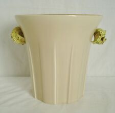 L'Objet Ice Bucket Vanilla Cream Green Snail Shell Handles Wine Cooler Kahaki