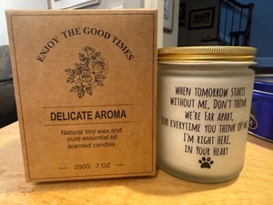 Enjoy the Good Times Candle - Pet Death Memorial - Lavender Scented - New - Picture 1 of 5