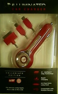 CAR CHARGER ILLUMINATED Alabama Crimson Tide New Original Packaging - Picture 1 of 4