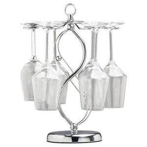 Wine Glass Rack, with 6 Hooks Hanger Iron Classic Display Stand Goblet Storage - Picture 1 of 3