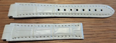 Nueva correa de cuero blanco Chopard genuino P89608, 16 mm x 14 mm, 105x070 Foto 1 de 2