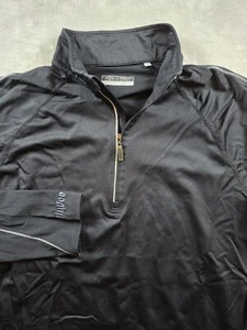 Callaway Mens Weather Series Quarter 1/4 Zip Golf Sweater Sz L Nylon HyVee Logo - Picture 1 of 12
