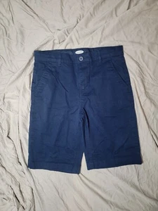 Old Navy Built in Flex Twill Casu Uniform Straight Shorts Boys Size 14 Navy Blue - Picture 1 of 6