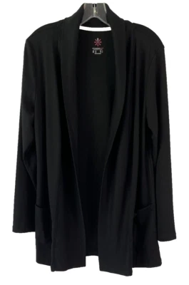 Chaqueta Topper Cárdigan Isaac Mizrahi Talla M Frente Abierto Negra A451976 Mujer YU22 Foto 1 de 4