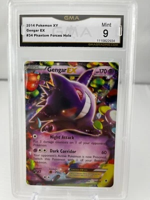 2014 Pokémon XY Gengar EX Phantom Forces PSA 9 Mint Card - Image 1 of 2