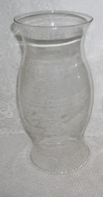 Williamsburg Style Clear Glass Hurricane Globe Chimney ETCHED 10" - Image 1 of 4