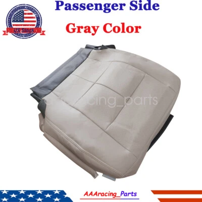 2007-2014 Lincoln Navigator Passenger Bottom Perforated Leather Seat Cover Gray - Image 1 of 4