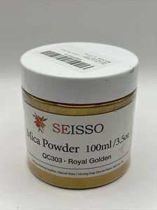 SEISSO Royal Golden QC303 Color Mica Powder 100mL/3.5oz Capacity Powder New Open - Picture 1 of 1