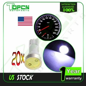 20x T5 High Power Wedge Car Dashboard Cluster Indicators LED Light Bulbs White - Picture 1 of 5