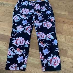 Adrianna Papell Size 12 Flower Printed Kate Fit Pants - Picture 1 of 5