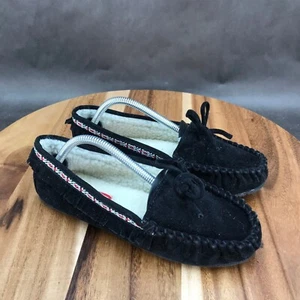 UnionBay Black Faux Suede Moccasins Slip On Shoes Womens Size 6 - Picture 1 of 7