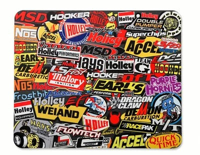 HOLLEY MSD WEIAND ACCEL MALLORY NOS HOOKER MR GASKET DEMON STICKER MOUSE MAT PAD - image 1 of 3