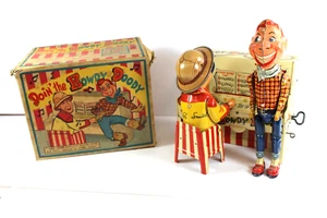 HOWDY DOODY & BUFFALO BOB Tin Windup Toy by Unique Art Mfg. Co. w/ Original Box - Picture 1 of 12