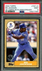 Bo Jackson Card 2022 Topps 87 Topps 35th Anniversary #T87-21 PSA 9 - Picture 1 of 2