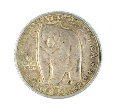 1936-S 50C Bay Bridge Commemorative Half-Dollar Coin XF Medium Toning w/ Luster - Image 1 of 2