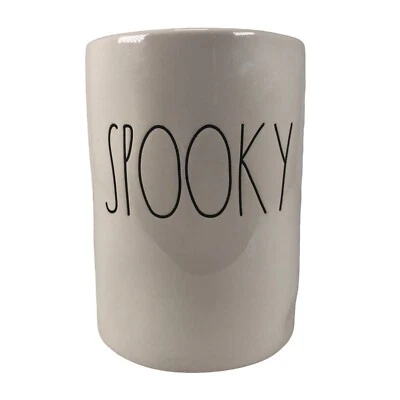 Rae Dunn SPOOKY Scented Candle Halloween Horror Goth Home Decor Smoked Sandalwoo - Image 1 of 4