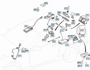 MERCEDES R230 SL ANTENNA ASTA  ANTENNA OEM A2308270001 9744 - Foto 1 di 7