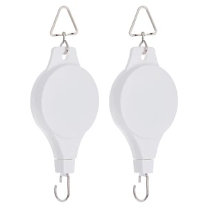2 Pack Retractable Pulley Plant Flower Hanger for Planters Flower Baskets Pots - Picture 1 of 7