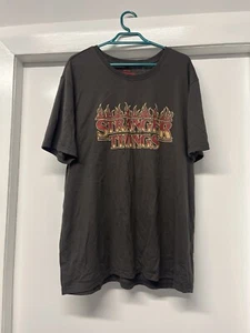 Stranger Things Size XL T-Shirt Graphic Men's Black Short Sleeve Tee Netflix - Picture 1 of 4