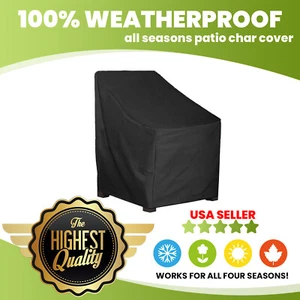 Waterproof Patio Chair Cover, Outdoor Furniture Cover for Lawn/Deck/Garden/Yard - Picture 1 of 42