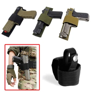 Tactical Adjustable Gun Holster Hook & Loop Button Snap Closure Concealed Carry - Picture 1 of 15