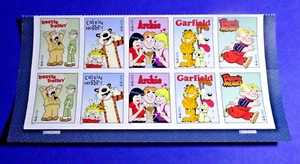 US 4467-4471 SUNDAY FUNNIES BLOCK OF (8) 44c STAMPS 2-BOTTOM PLATE #'s S11111111 - Picture 1 of 1