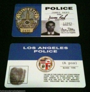 James Reed Adam 12 70's Tv Show Credentials Card #2430 Prop Replica MATTE FINISH