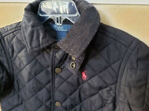 NWT POLO Ralph Lauren boy quilted JACKET coat Black 2T 3T 4T