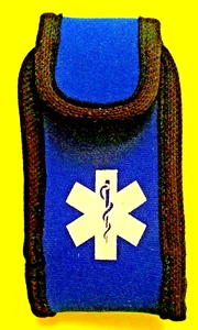 BOLSA DE GUANTES EMS con CLIP DE CINTURÓN y Estrella de la Vida - NEOPRENO AZUL - Imagen 1 de 3