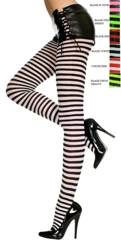 Meia-calça listrada opaca plus size lingerie meia-calça Q/S - Imagem 1 de 1