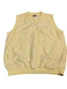 Eagle Golf Vest Mens XL Yellow V Neck Windbreaker Pullover Sleeveless Golf - Picture 1 of 11