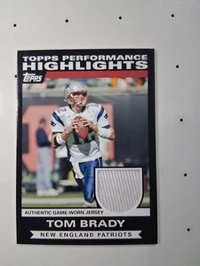 TOM BRADY 2007 Topps Game Worn GU Jersey Card RARE Performance Highlights - Picture 1 of 6