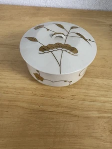 VINTAGE HELLBRAUN & GOLD SCHMUCKKÄSTCHEN 5" JAPAN - Bild 1 von 5