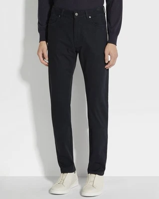ZEGNA ‘Roccia’ Stretch Cotton Dyed City 5-Pocket Jean Pants Navy 34 $790+ NEW - Image 1 of 4
