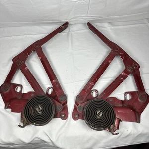 1994-2001 Dodge Ram 1500 hood hinges pair set springs Maroon 2500 3500 OEM - Picture 1 of 15
