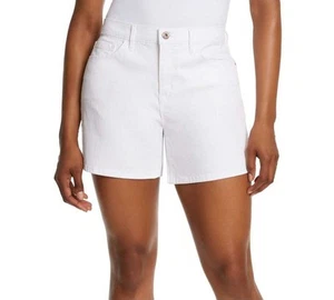 Jessica Simpson Women's High Rise Relaxed Fit Side Slit Short White SIZE 14 - Picture 1 of 11