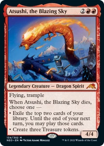 Near Mint x 1 Atsushi, the Blazing Sky - Foil Kamigawa: Neon Dynasty - Picture 1 of 1