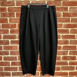 Eileen Fisher $268 Felted Wool Lantern Pant black XL NEW - Picture 1 of 9