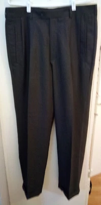 Pantalones de vestir Massini para hombre mezcla de lana talla 36/32 (30act) gris negro a cuadros Foto 1 de 4