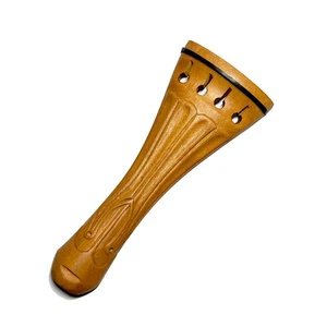 4/4 Violin Carved Tailpiece Jujube Wood Carve Figure Hand Carving Yellow Color - Picture 1 of 3