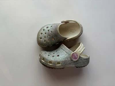Crocs Baby Shoes Glitter Sz C6 - Image 1 of 4
