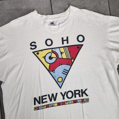 Vintage 80s Soho New York Souvenir T-shirt  Nice And Thin Single Stitch... - Image 1 of 4