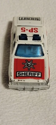 Vtg 1979 Matchbox Superfast Plymouth Gran Fury Red & White SD Sheriff SP-5  Car  - Image 1 of 4